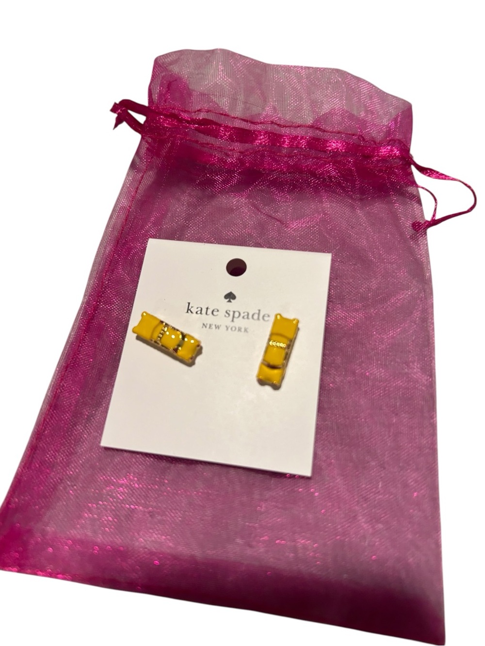 kate spade Yellow taxi earrings